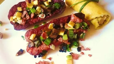 Carnaciori umpluti cu omleta si ciuperci