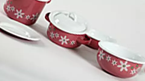 BEBE, set de vase emailate