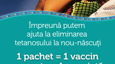 PampersÂ® si UNICEF lanseaza cea de a treia editie a campaniei "1 pachet = 1 vaccin"