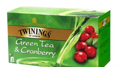 Ceai verde Twinings cu aroma naturala a fructelor de merisor