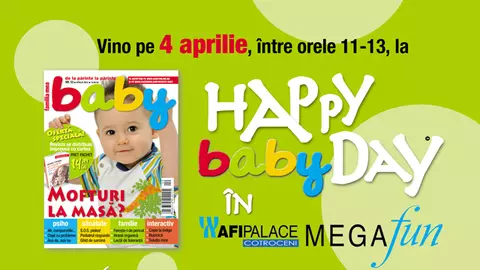Copii si parinti, petreceti pe 4 aprilie la HAPPY baby DAY!