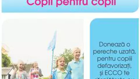 Copiii donează pentru copii, cu ajutorul ECCO