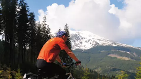 Cu bicicleta pe munte
