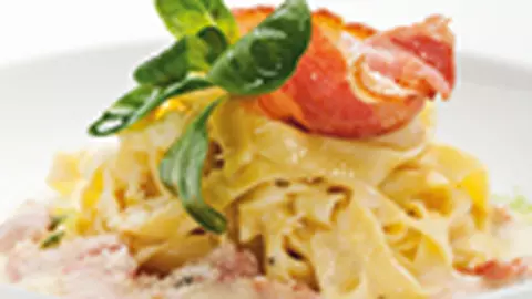 Paste carbonara cu legume