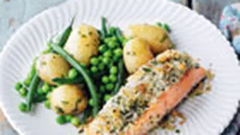 File de peste cu legume