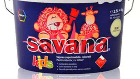 Vopseaua superlavabila Savana Kids pentru camerele de copii
