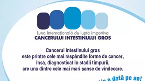 Martie - Luna Internationala de Lupta Impotriva Cancerului Intestinul Gros