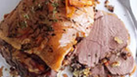 Pulpa de miel umpluta cu verdeata si usturoi