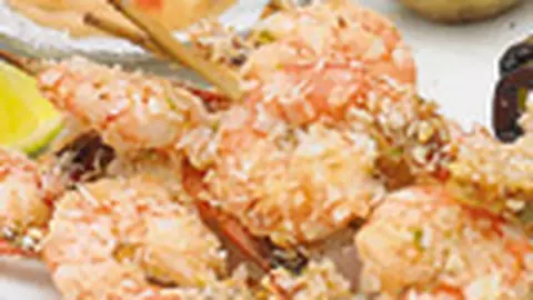 Creveti crocanti cu nuca de cocos