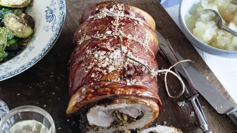 Fleică de porc umplută
