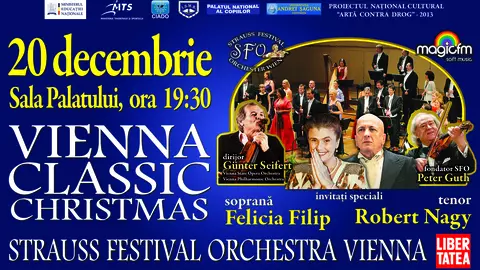 „Sanie cu zurgălăi” în spectacolul „Vienna Classic Christmas”