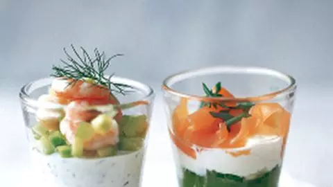 Cocteil de somon şi creveţi