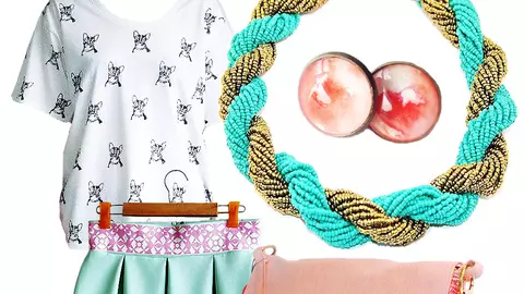 Bijuterii de designer în nuanţe de verde-mentă pastelat