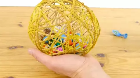Ce idee bună pentru Paște! Ouă din sfoară întărită - Video