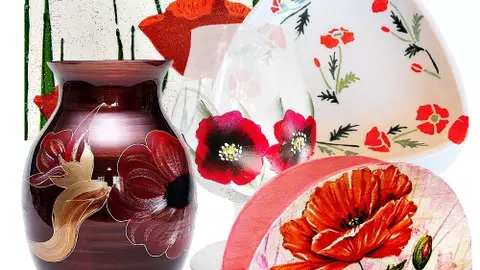 Obiecte decorative cu flori de mac pentru casa ta