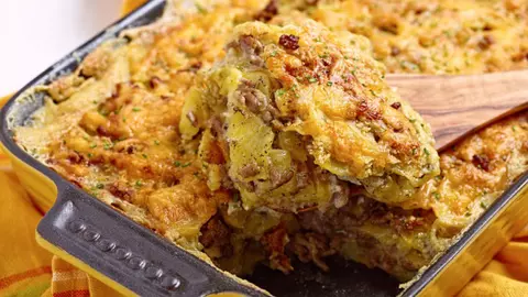 Gratin cu carne de vită