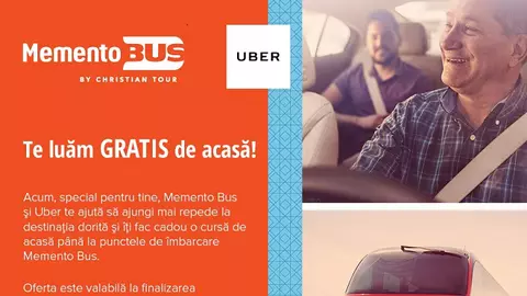 (P) Memento Bus și Uber te iau gratis de acasă!