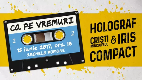 Concert senzațional pe 15 iunie pentru nostalgici! Holograf, Cristi Minculescu & Iris și Compact, pe aceeași scenă