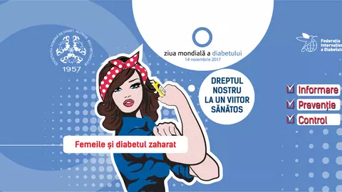 (P) 14 noiembrie 2017, Ziua Mondiala a Diabetului. Societatea Romana de Diabet, Nutritie si Boli Metabolice initiaza campania de informare “Femeile si diabetul zaharat”