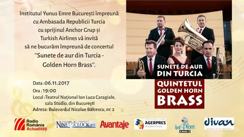 Ritmuri de jazz turcesc și muzică clasică, chiar în centrul Bucureștiului. Când și unde îi poți asculta pe cei de la Golden Horn Brass?