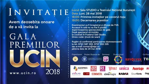 Manuela Hărăbor prezintă Gala Premiilor Uniunii Cineaştilor din România - UCIN 2018