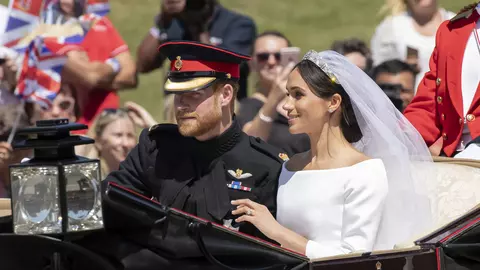 Imagini din ziua nunții prințului Harry cu Meghan Markle. Ducii de Sussex sărbătoresc 8 ani de la nuntă