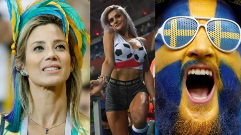 Suporterii Campionatului Mondial de Fotbal fac un spectacol fără precedent cu machiajele și costumele extravagante. GALERIE FOTO