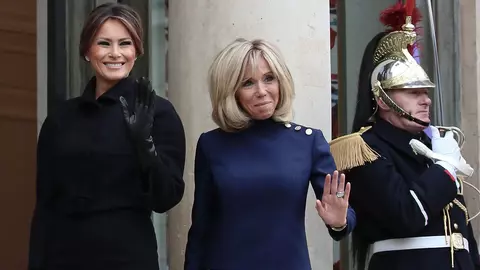 Cum s-au îmbrăcat Melania Trump și Brigitte Macron la ceremonia dedicată Centenarului Armistițiului