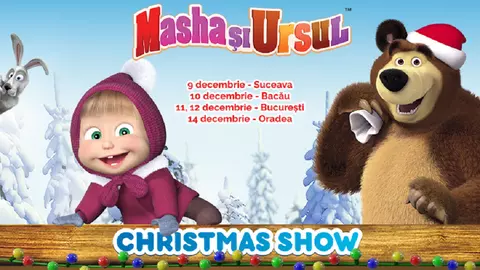 Masha și Ursul se întorc în România. Un Crăciun de poveste alături de cele mai îndrăgite personaje animate din lumea  Internetului