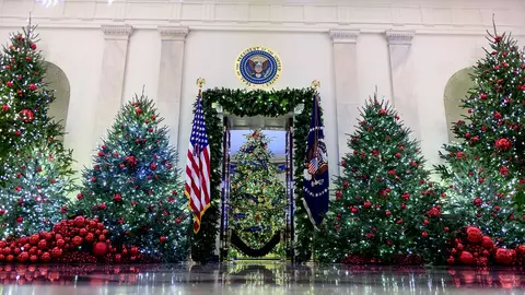 Cum arată decorațiunile de Crăciun de la Casa Albă? Au fost alese special de Melania Trump