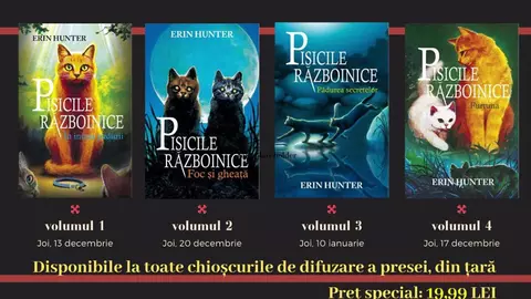 Bestseller internațional - "Pisicile războinice", de joi, 13 decembrie la toate punctele de difuzare a presei