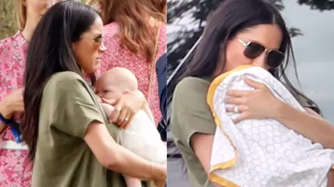 Meghan Markle, aspru criticată pentru felul în care și-a ținut fiul în brațe