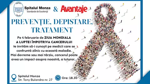 Pe 4 februarie, de Ziua Mondială a Luptei împotriva cancerului, vino la Spitalul Monza să-i cunoști pe medicii care luptă zilnic împotriva acestei maladii