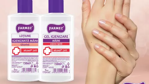 (P) Farmec începe producția a două noi produse igienizante pentru mâini