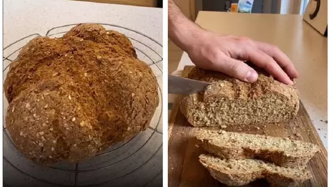 Pâine făcută în casă, fără dospire, fără frământare. Cea mai simplă rețetă