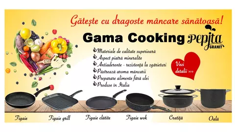 (P) Studio Casa, în parteneriat cu un cunoscut producator italian dezvoltă linia de cooking și accesorii – PEPITA GRANIT