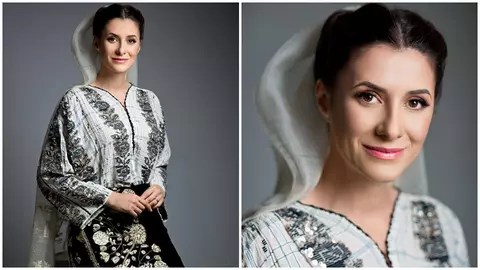 Iuliana Tudor, în costumul Mariei Tănase, de Ziua Iei