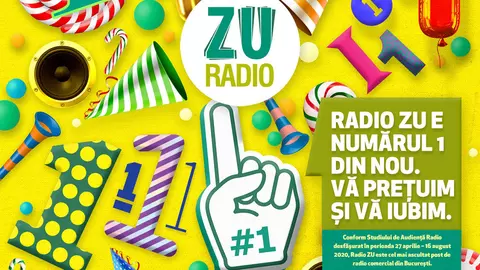 Radio ZU este radioul comercial NUMĂRUL 1 în București