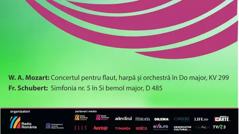 24 de ani de emisie a postului Radio România Muzical:  Mozart - Concertul pentru flaut, harpă şi orchestră - LIVE de la Sala Radio