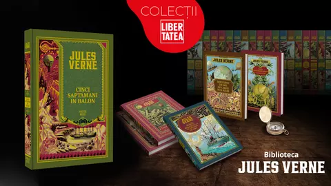 Cărți de Jules Verne: Oferă-i copilului doză de aventură cu "Cinci săptămâni în balon"