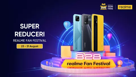 realme anunţă Fan Festival. Cinci telefoane realme cu prețuri reduse