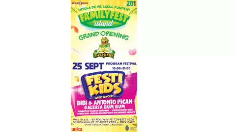 FestiKids - FamilyFest Island, sâmbătă 25 septembrie 2021