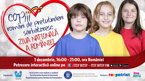 Copiii români de pretutindeni sărbătoresc Ziua Națională a României