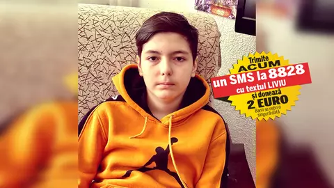 Liviu, olimpic la engleză, are nevoie de 25.000 de euro pentru un tratament în Austria. Băiatul suferă de morbus osler, cancer, hidronefroză și este suspect de leucemie