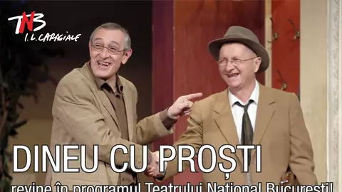 Cel mai longeviv spectacol al TNB, DINEU CU PROŞTI de Francis Veber, regizat de Ion Caramitru în anul 2010, revine pe scenă!