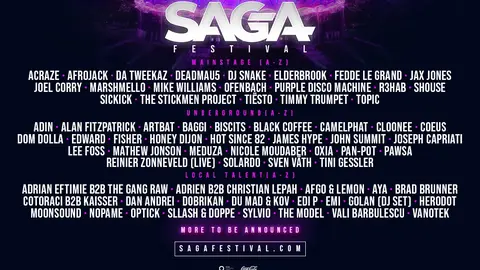 SAGA Festival anunță cel de-al treilea val de artiști Deadmau5, R3hab, Fedde Le Grand și Joseph Capriati vin pe 3, 4 și 5 iunie la București