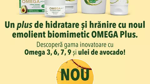 După 2 ani de cercetare, COSMETIC PLANT lansează gama OMEGA Plus, o nouă premieră pe piața de cosmetice din România