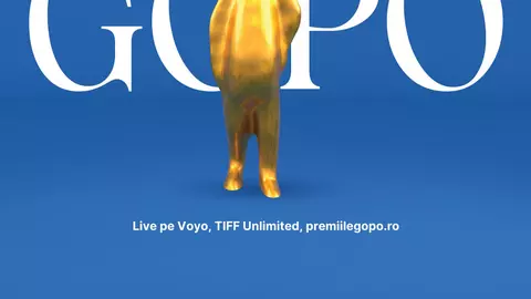 Gala Premiilor Gopo 2022 - cea mai importantă seară dedicată filmului românesc. Marți, pe 3 mai, ora 19:00, LIVE pe VOYO, TIFF Unlimited și premiilegopo.ro