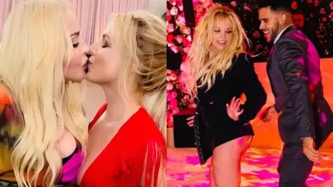 Imagini interzise minorilor de la nunta lui Britney Spears cu Sam Asghari. Cântăreața s-a sărutat cu Madonna, apoi și-a arătat posteriorul