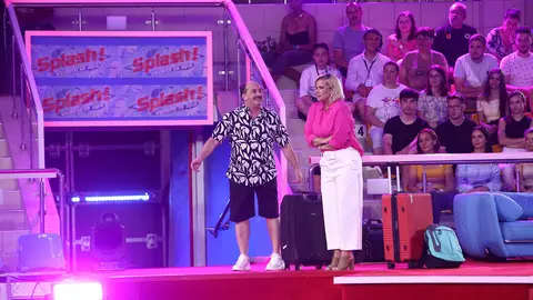 Paula Chirilă şi Romică Ţociu, cuplu comic la „Splash! Vedete la apă” 2022